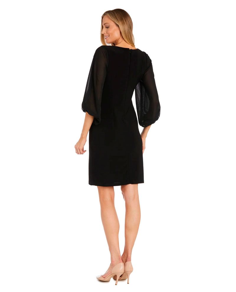 104809149-Vestido-R-M-Richards-formal-negro-manga-3-4-para-mujer