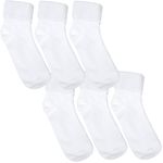 Set-de-3-pares-de-calcetines-blanco-solido-para-niña-104738918