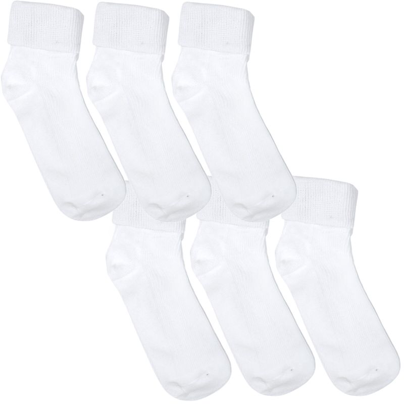 Set-de-3-pares-de-calcetines-blanco-solido-para-niña-104738918