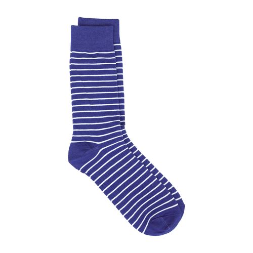 Par de calcetines de vestir Unexpected crew azules rayados para hombre