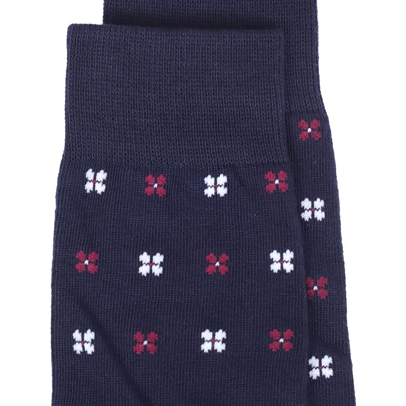 104759239-Par-de-calcetines-de-vestir-Unexpected-crew-azules-navy-mini-print-de-flores-para-hombre