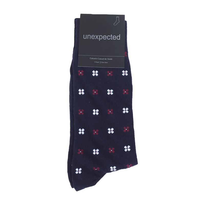 104759239-Par-de-calcetines-de-vestir-Unexpected-crew-azules-navy-mini-print-de-flores-para-hombre