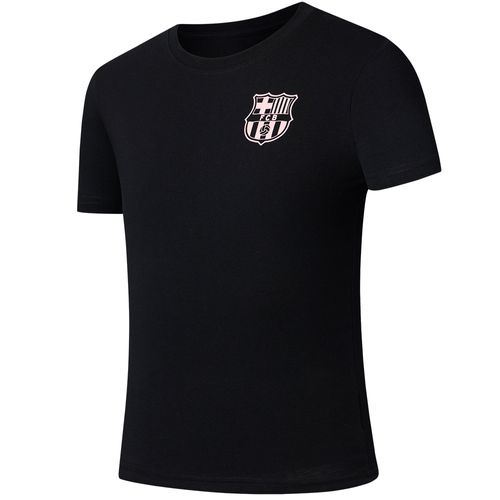 Camiseta deportiva negra con estampado del equipo F.C Barcelona para niño