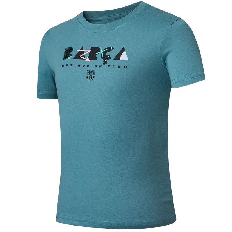 Camiseta-deportiva-turquesa-con-estampado-del-equipo-F.C-Barcelona-para-niño-104796719
