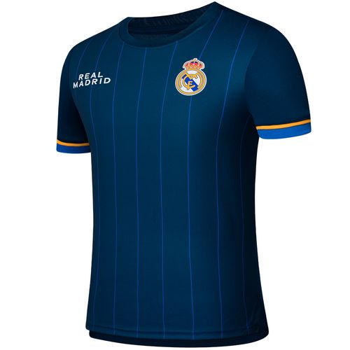 Camiseta deportiva azul con estampado del equipo Real Madrid para niño