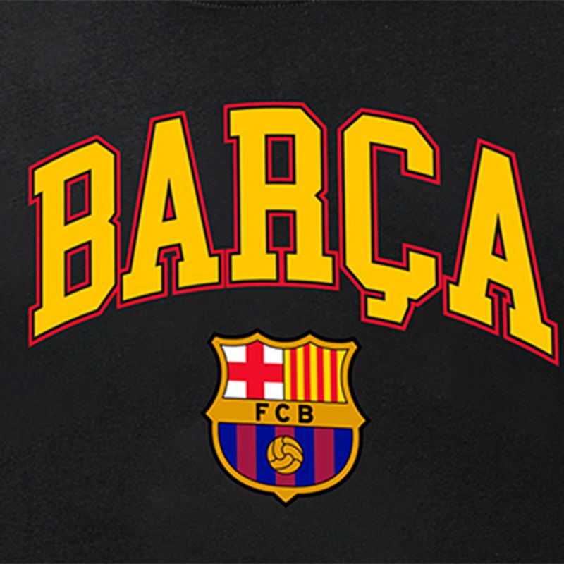 Camiseta-deportiva-negra-con-estampado-del-equipo-F.C-Barcelona-para-niño-104796706