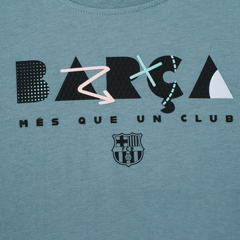 Camiseta-deportiva-turquesa-con-estampado-del-equipo-F.C-Barcelona-para-niño-104796719