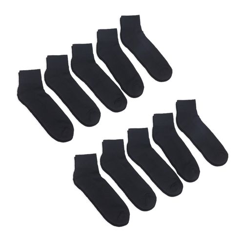 Pack de 10 pares de calcetines Unexpected low cut negros texturizados para hombre