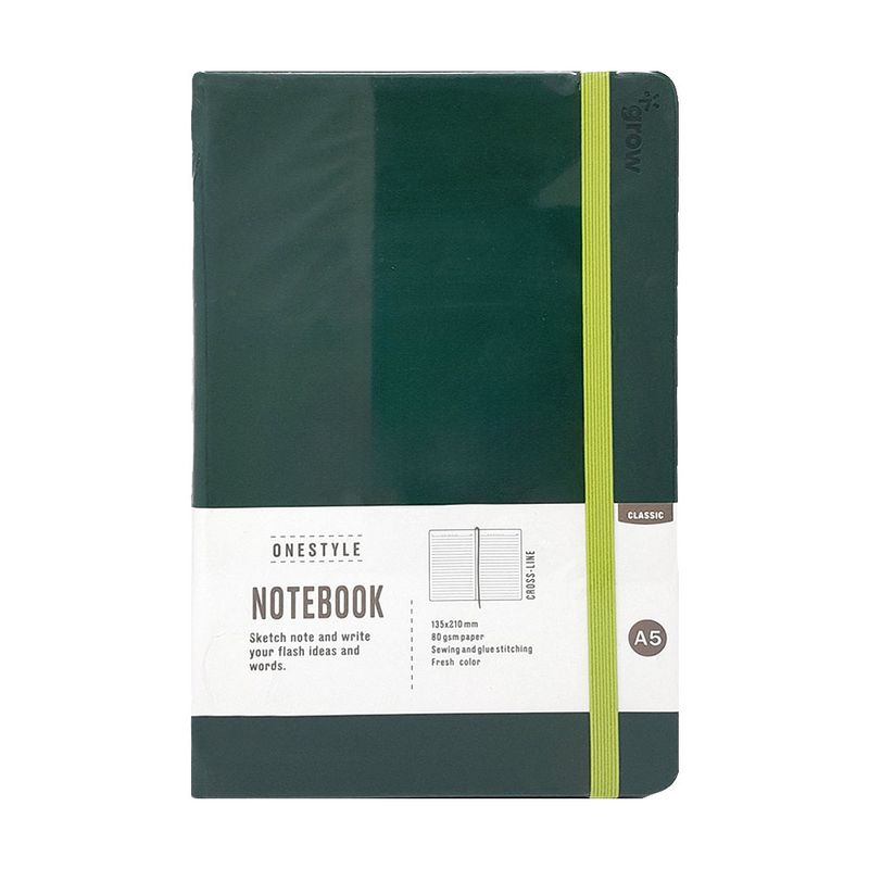 104723220-Libreta-de-apuntes-verde-oscuro-rayada-A5