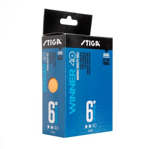 Caja Stiga winner 40 pelotas de tenis de mesa 6 unidades