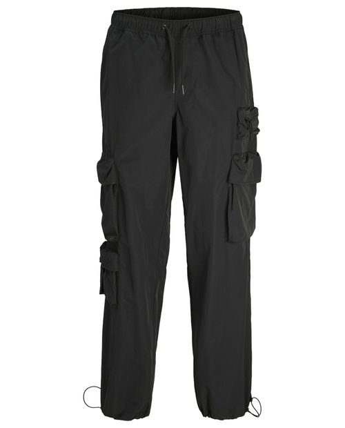 Pantalón cargo Jack & Jones negro sólido para hombre