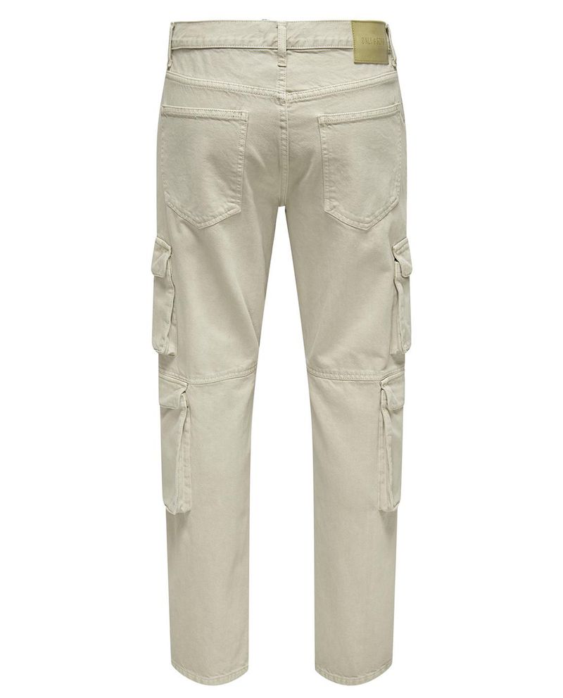 104827108-Jeans-cargo-straight-fit-Only---Sons-beige-denim-para-hombre