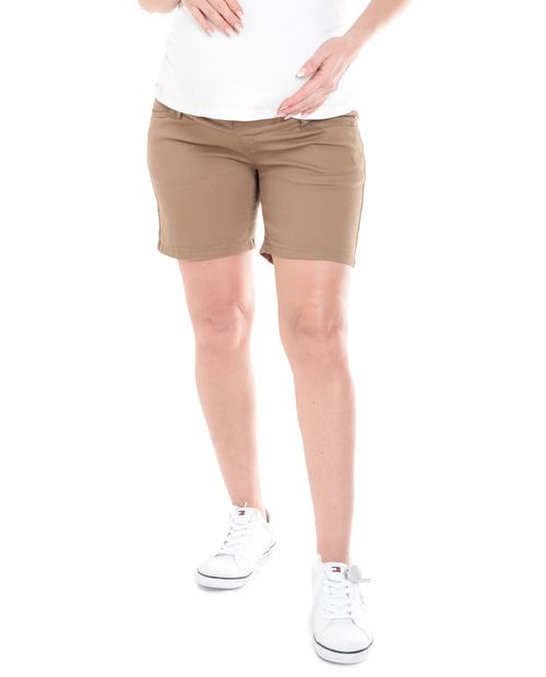 Short maternal Sabrina café para mujer