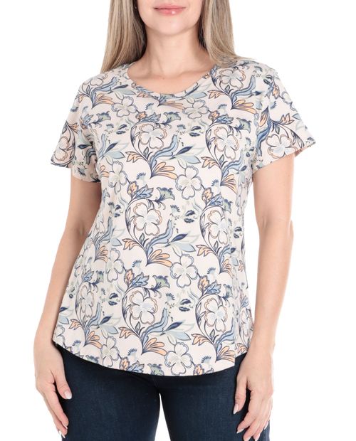 Camiseta Nicolle estampada manga corta para mujer