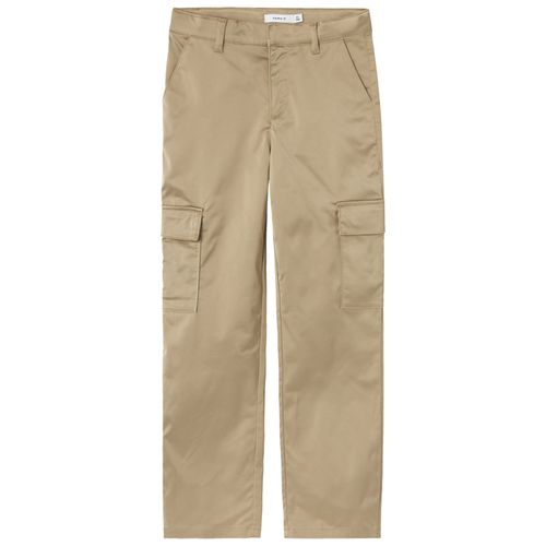 Pantalón beige sólido para niña