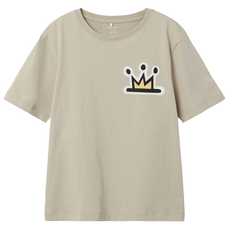 Camiseta-beige-con-estampado-para-niño-104829453