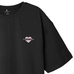 Blusa-negra-con-estampado-para-niña-104799423
