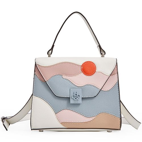 Cartera satchel H&Co multicolor para mujer