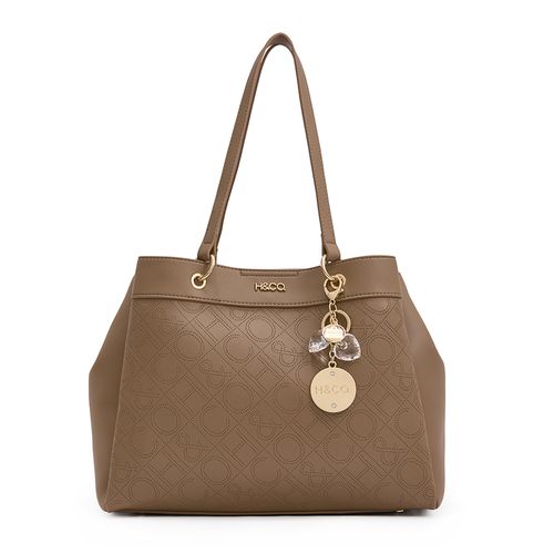 Cartera tote H&Co color café para mujer