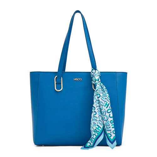 Cartera tote H&Co color azul para mujer