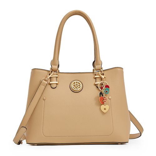 Cartera satchel H&Co color café para mujer