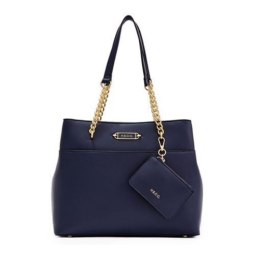 Cartera tote H&Co azul para mujer