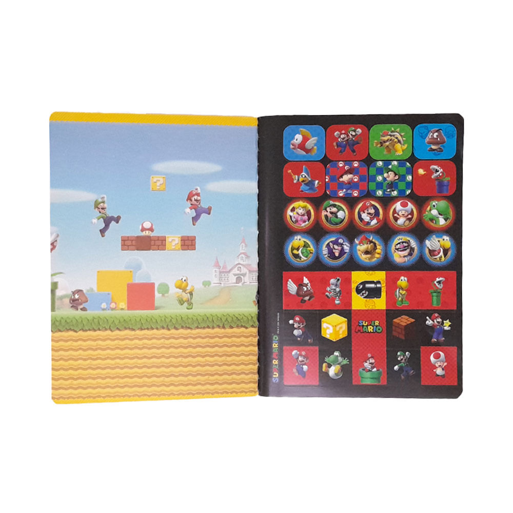 Surtido 1 pieza Cuaderno Scribe cosido Super Mario 100 hojas - Siman El  Salvador, image size:1000x1000