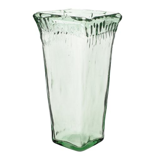 Jarron decorativo de vidrio con textura  37x35cm