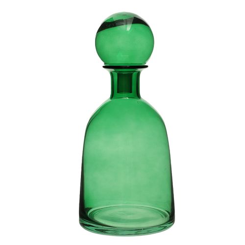 Botella de vidrio decorativa  verde 33x14.5cm