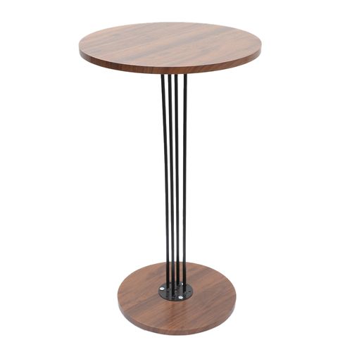 Mesa auxiliar redonda de madera 40x65cm