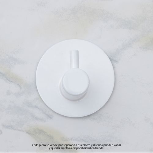 Gancho adhesivo redondo para baño surtido negro/blanco