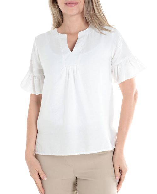 Blusa Spunky formal manga corta para mujer