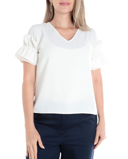 Blusa Spunky formal manga corta para mujer