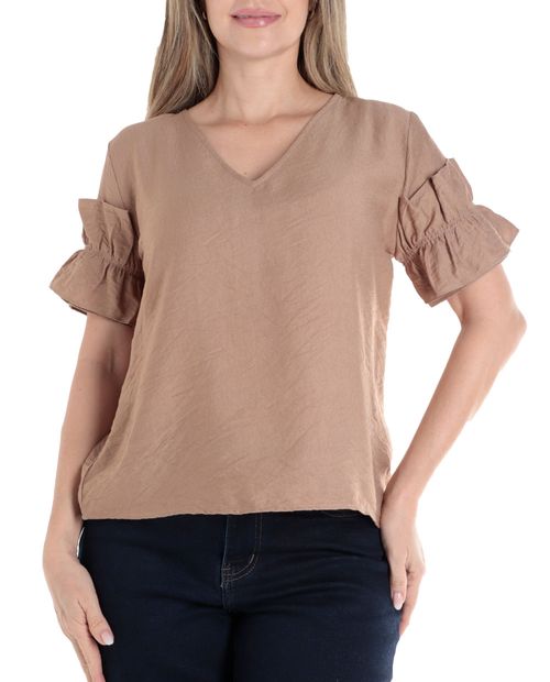 Blusa Spunky formal manga corta para mujer