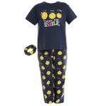Pijama-de-2-piezas-negra-con-estampado-para-niña-104752296