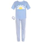 Pijama-de-2-piezas-celeste-con-estampado-de-flores-para-niña-104752305