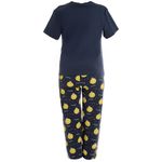 Pijama-de-2-piezas-negra-con-estampado-para-niña-104752296
