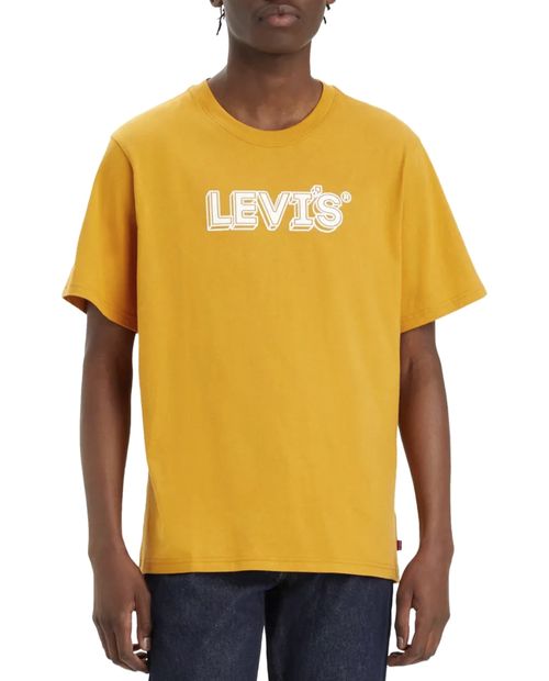 Camiseta Levi's amarilla estampada para hombre