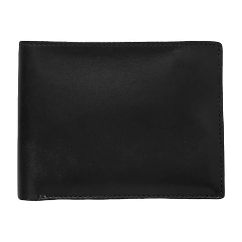 Billetera bifold Perry Ellis con passcase negra sólida para hombre