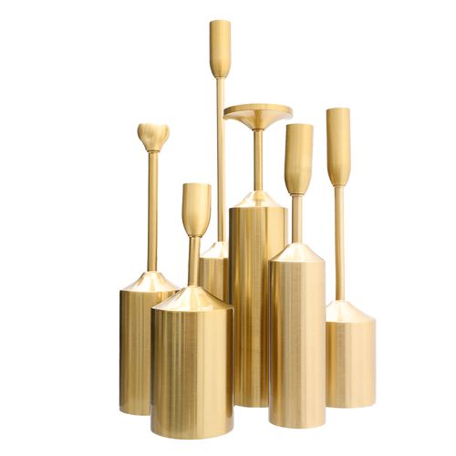 Juego de 6 portavelas decorativos.