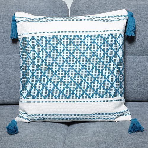 Cojín decorativo con pom pom 45x45 cm