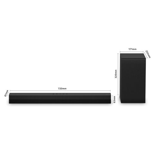 Barra de sonido con subwoofer inalambrico 300w 2.1 ch con bluetooth