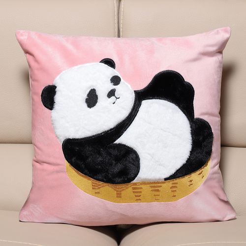 Cojín velvet oso panda 45×45 cm