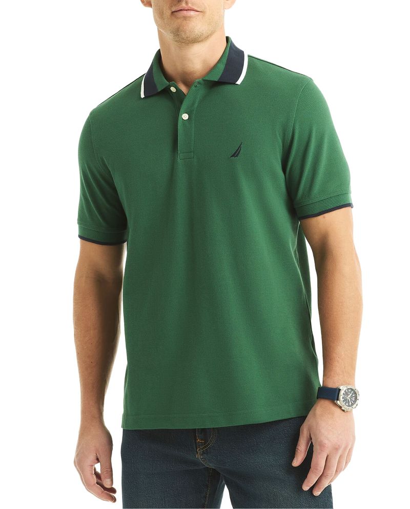 104818568-Camisa-polo-Nautica-classic-fit-verde-texturizada-para-hombre