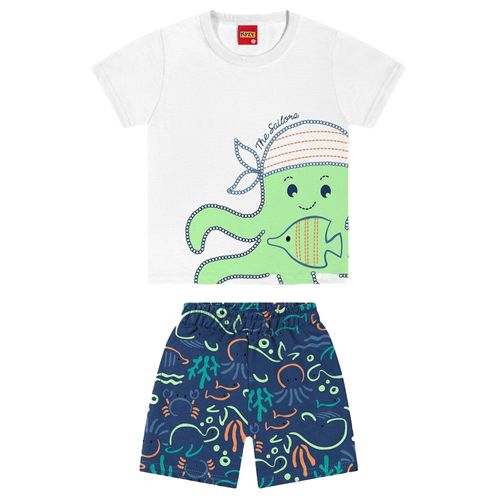 Conjunto de 2 piezas bicolor con estampado para niño