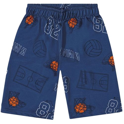 Short azul con estampado para niño