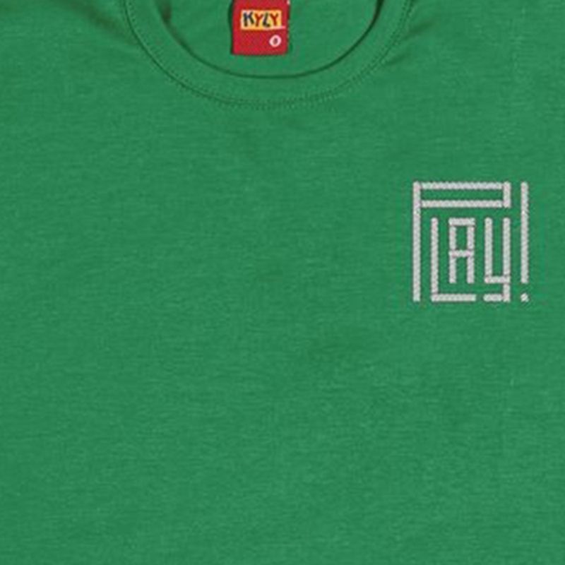 104819044-Camiseta-verde-con-estampado-para-niño
