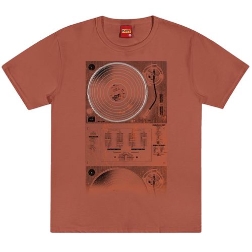 Camiseta anaranjada con estampado para niño