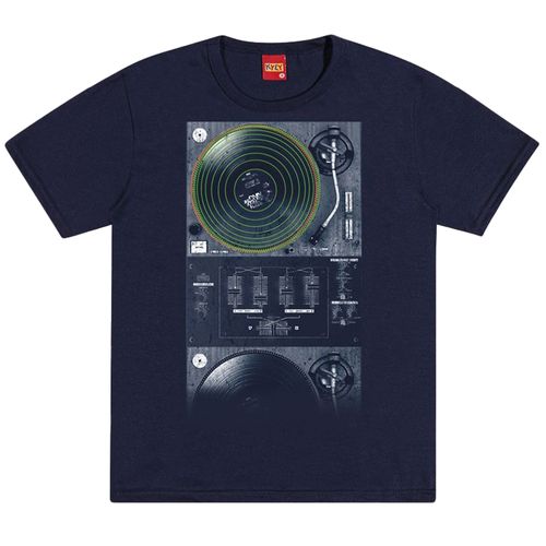 Camiseta azul con estampado para niño