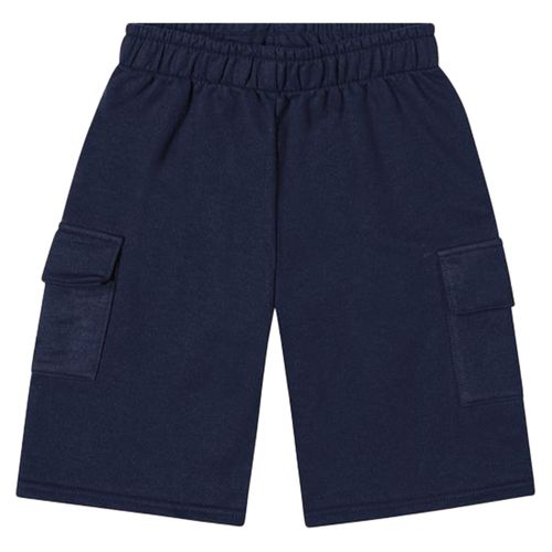 Short azul sólido para niño